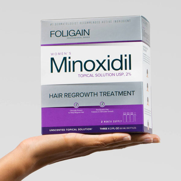 FOLIGAIN Minoxidil 2% Hair Regrowth Treatment For Women 3 Month Supply