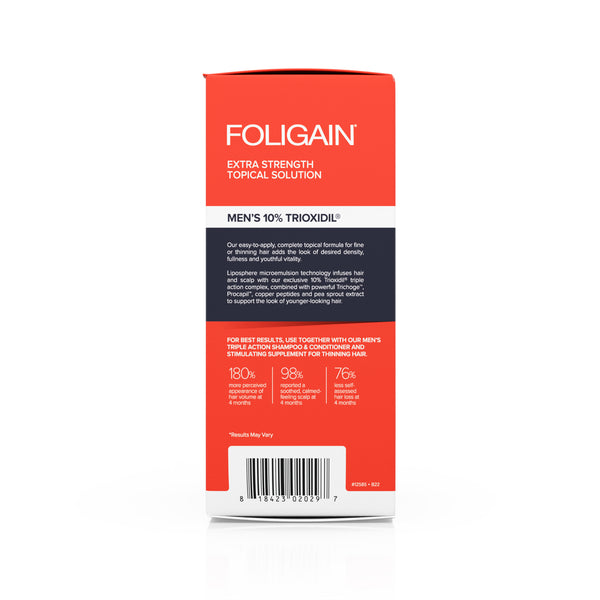FOLIGAIN Triple Action Complete Formula For Thinning Hair For Men 10% Trioxidil
