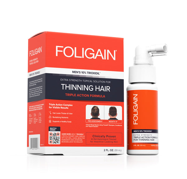 FOLIGAIN Triple Action Complete Formula For Thinning Hair For Men 10% Trioxidil