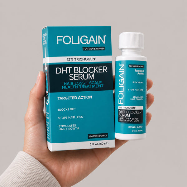 FOLIGAIN® Hair Regrowth DHT Blocker Serum with 12% Trichogen® - FOLIGAIN UNITED KINGDOM
