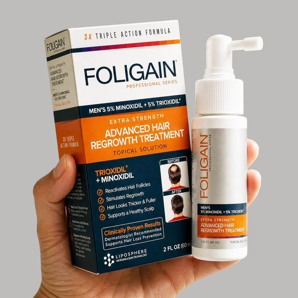 FOLIGAIN® Advanced Hair Regrowth For Men Minoxidil 5% + TRIOXIDIL® 5% - FOLIGAIN UNITED KINGDOM