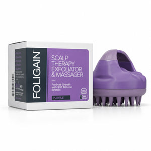 FOLIGAIN® Scalp Therapy Exfoliator & Massager in Purple - FOLIGAIN UNITED KINGDOM