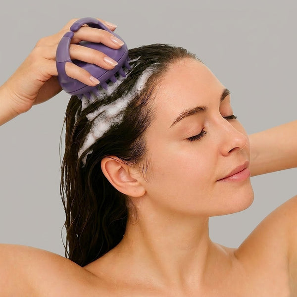 FOLIGAIN® Scalp Therapy Exfoliator & Massager in Purple - FOLIGAIN UNITED KINGDOM
