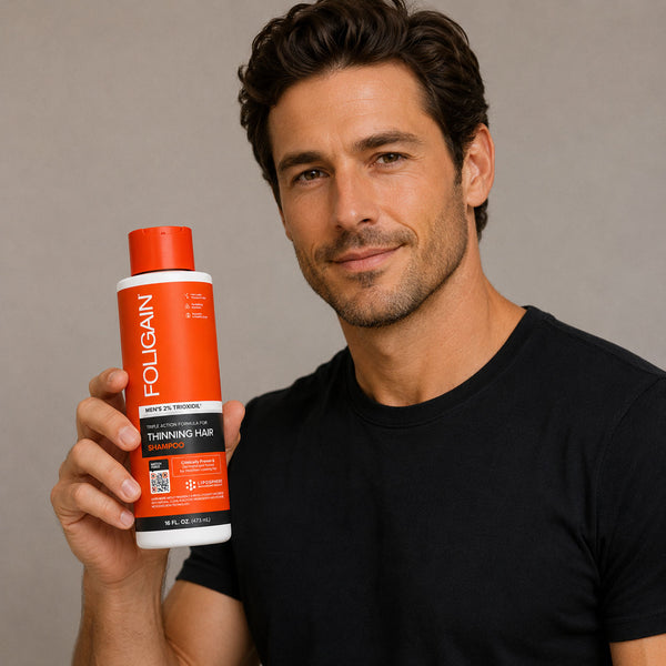 FOLIGAIN® Triple Action Shampoo For Thinning Hair For Men with 2% TRIOXIDIL® 473ml - FOLIGAIN UNITED KINGDOM