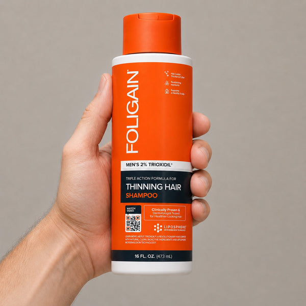 FOLIGAIN® Triple Action Shampoo For Thinning Hair For Men with 2% TRIOXIDIL® 473ml - FOLIGAIN UNITED KINGDOM