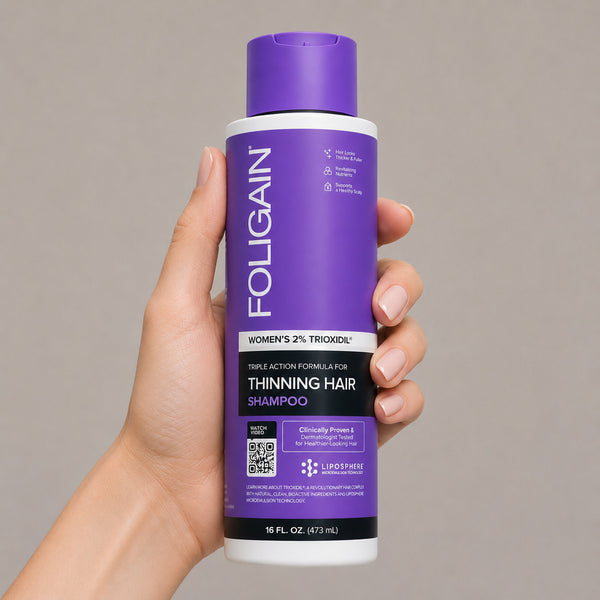 FOLIGAIN® Triple Action Shampoo For Thinning Hair For Women with 2% TRIOXIDIL® 473ml - FOLIGAIN UNITED KINGDOM