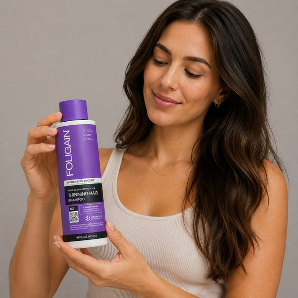 FOLIGAIN® Triple Action Shampoo For Thinning Hair For Women with 2% TRIOXIDIL® 473ml - FOLIGAIN UNITED KINGDOM