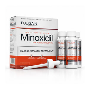 FOLIGAIN® Minoxidil 5% Hair Regrowth Treatment For Men 3 Month Supply - FOLIGAIN UNITED KINGDOM
