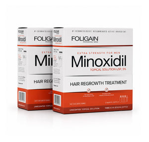 FOLIGAIN® Minoxidil 5% Hair Regrowth Treatment For Men 6 Month Supply - FOLIGAIN UNITED KINGDOM
