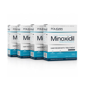 FOLIGAIN® Low Alcohol Minoxidil 5% Hair Regrowth Treatment For Men 12 Month Supply - FOLIGAIN UNITED KINGDOM