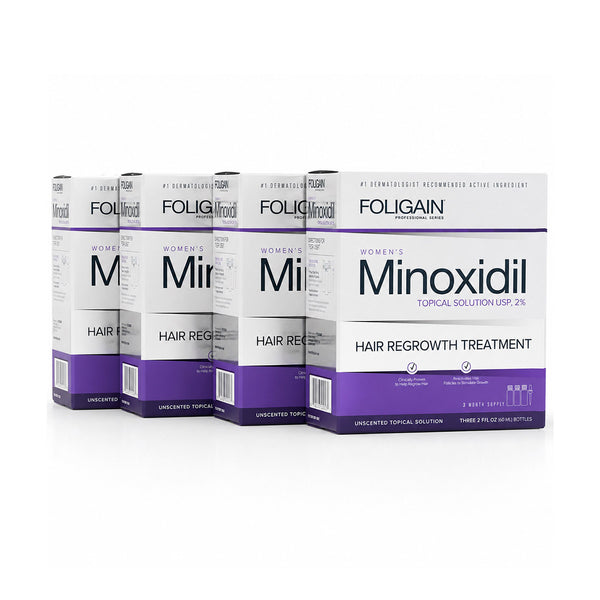 FOLIGAIN® Minoxidil 2% Hair Regrowth Treatment For Women 12 Month Supply - FOLIGAIN UNITED KINGDOM